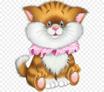 Kitten Cat Whiskers Cuteness - Tiger Kitten Cartoon Free Clipart 