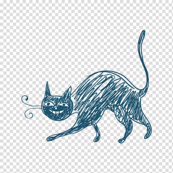 Kitten Tabby cat Whiskers Illustration, Line cat transparent background PNG clipart