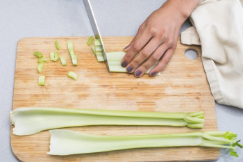 Knife Chopping Vegetables Knife Chopping Vegetables