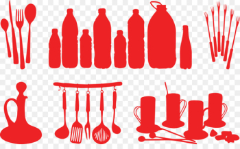 Knife Kitchen utensil Silhouette - Kitchenware silhouette vector 