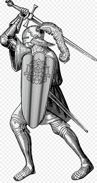Knight Heraldry Middle Ages - Sketch of warrior armor Knight Heraldry Middle Ages - Sketch of warrior armor