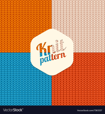 Knitting Background Set vector image Knitting Background Set vector image