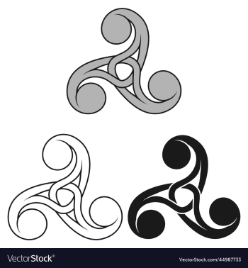 knotted triskelion symbol design knotted triskelion symbol design