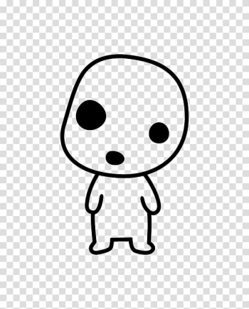 Kodama Studio Ghibli Line art Silhouette, totoro transparent background PNG clipart Kodama Studio Ghibli Line art Silhouette, totoro transparent background PNG clipart