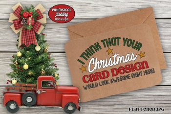 Kraft Christmas Card Mockup Kraft Christmas Card Mockup