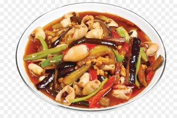 Kung Pao chicken Red curry Seafood Chinese cuisine Recipe - Sea rabbit chopped eggplant 
