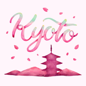 Kyoto city lettering Free Vector Kyoto city lettering Free Vector