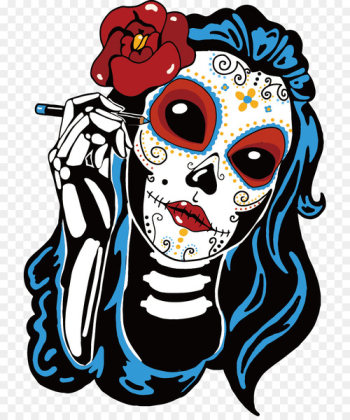 La Calavera Catrina Download Photography Illustration - Vector painted Corpse Bride 