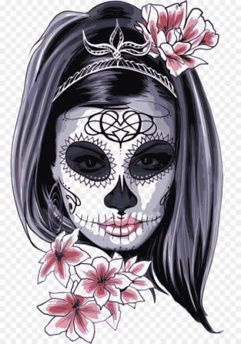 La Calavera Catrina Skull Drawing Day of the Dead - Women's day 