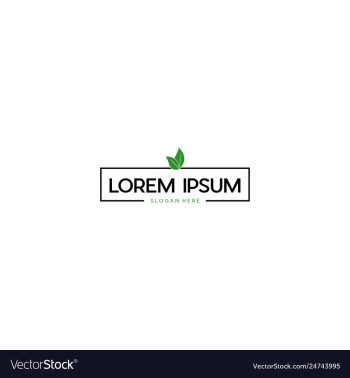Label ecology creative business logo design vector image