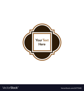 Label frame creative idea logo design vector image Label frame creative idea logo design vector image