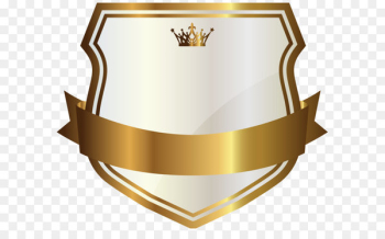 Label Gold Clip art - White Label with Gold Banner PNG Clipart Image 