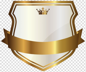 Label Gold , White Label with Gold Banner , white and gold logo transparent background PNG clipart