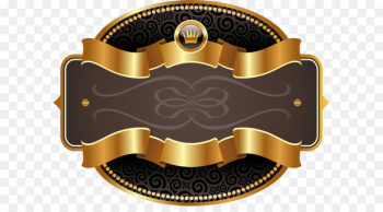 Label Logo - Golden ribbon label Label Logo - Golden ribbon label