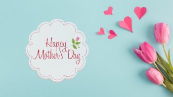 Label mockup with mothers day concept Free Psd