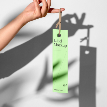 Label with Hand Mockup Label with Hand Mockup