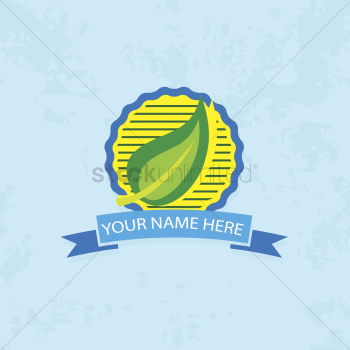 Label with leaf Label with leaf