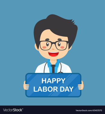 labor day background with doctor labor day background with doctor