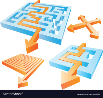 Labyrinth vector image Labyrinth vector image