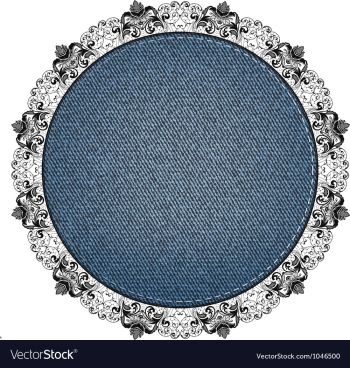 Lace denim vector image Lace denim vector image