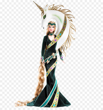 Lady of the Unicorns Barbie Doll by Bob Mackie Bob Mackie Gold Barbie Movie Mixer Barbie Doll - barbie 