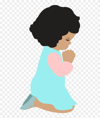 Lady Praying Clipart - Girl Praying Clipart