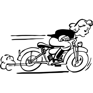 Lady Riding Motorbike clipart, cliparts of Lady Riding Motorbike ...