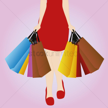 Lady with shopping bag Lady with shopping bag