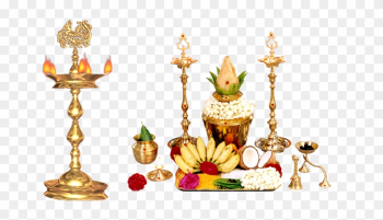 Lamp Clipart Pooja - Puja Samagri Image Png