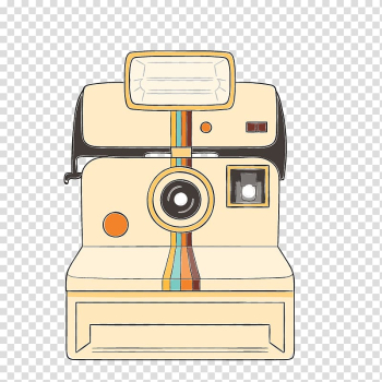 Land camera illustration, graphic film Cartoon Instant camera Polaroid Corporation, White Polaroid camera transparent background PNG clipart