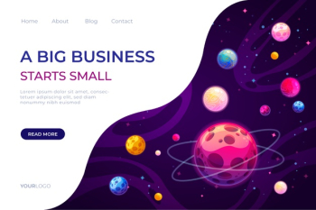Landing page template of the universe Free Vector Landing page template of the universe Free Vector