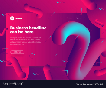 landing page template with gradient modern webpage