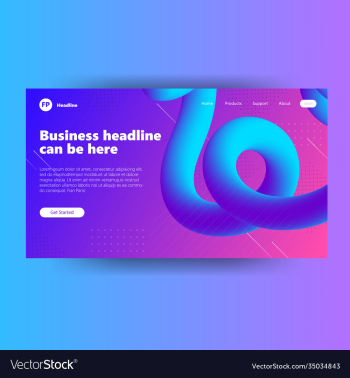 landing page template with gradient modern webpage