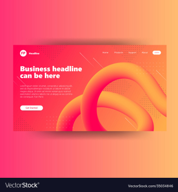 landing page template with gradient modern webpage