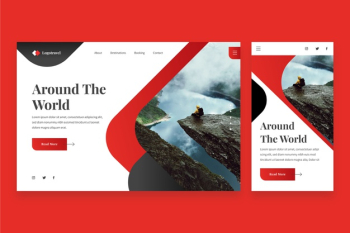 Landing page travel with photo Free Vector Landing page travel with photo Free Vector