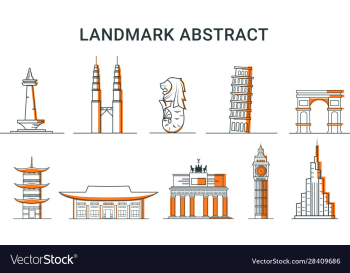landmark abstract icon landmark abstract icon