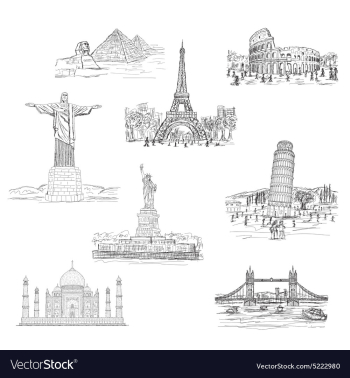 Landmarks vector image