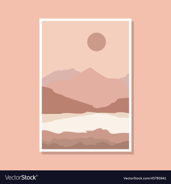 landscape art boho template landscape art boho template