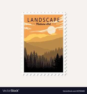 landscape art boho template landscape art boho template