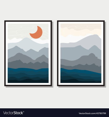 landscape art boho template landscape art boho template