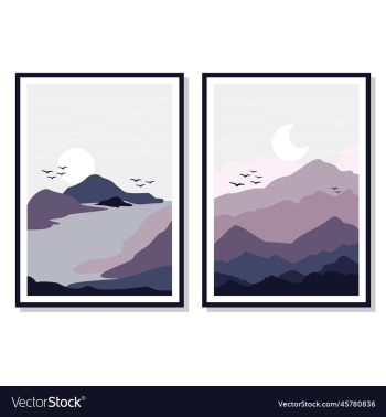 landscape art boho template landscape art boho template