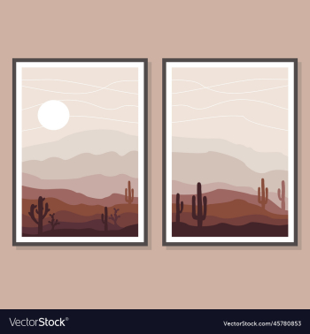 landscape art boho template landscape art boho template