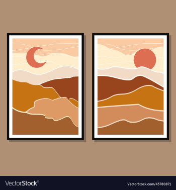 landscape art boho template landscape art boho template