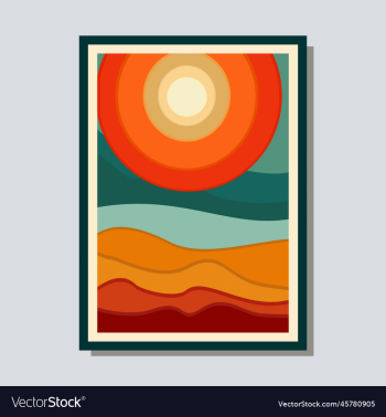 landscape art boho template landscape art boho template