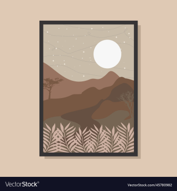 landscape art boho template landscape art boho template