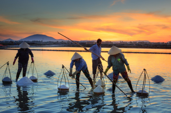 Landscape of Men Harvesting Salt Landscape of Men Harvesting Salt