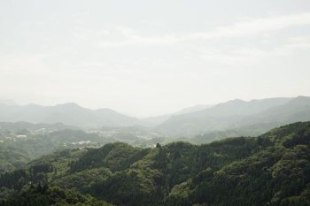 Landscape With Misty Hills In Distance Landscape With Misty Hills In Distance