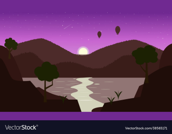 landscape with mountains and moon landscape with mountains and moon