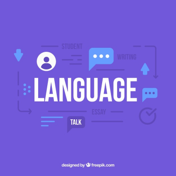 Language concept with flat design Language concept with flat design