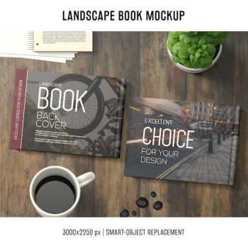 Lanscape book mockup